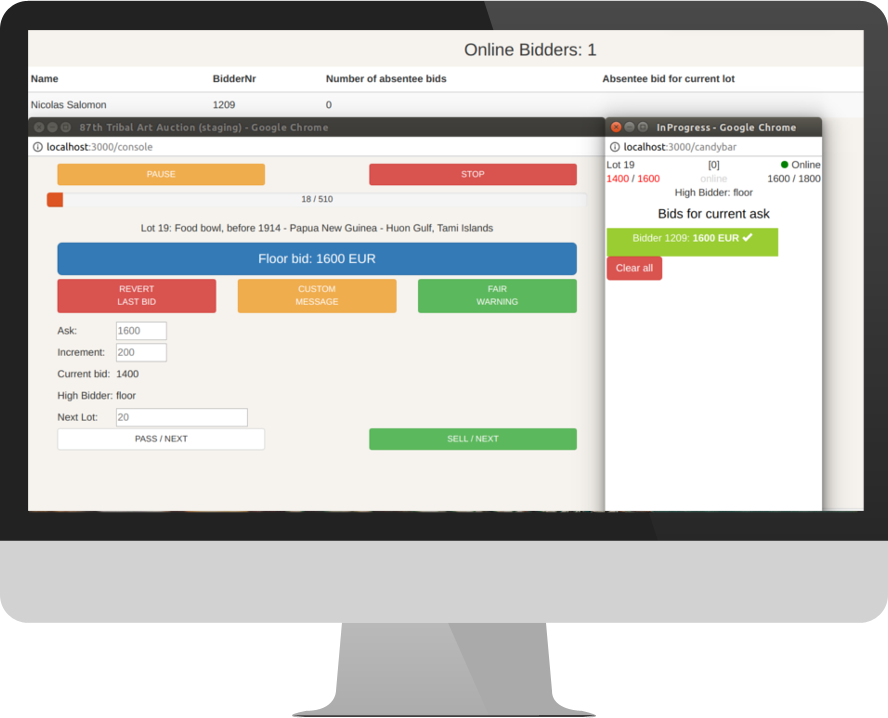 screenshot of Quantum Auctions